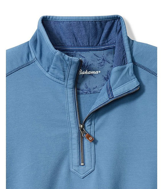 Ben & Terry Half-Zip Sweatshirt in Stellar Shire by Tommy Bahama