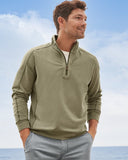 Ben & Terry Half-Zip Sweatshirt in Tea Leaf by Tommy Bahama