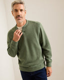 Flip Coast Reversible Abaco Sweatshirt in Army Green Heather by Tommy Bahama