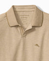 Emfielder Johnny Collar IslandZone® Polo in Stone Khaki Heather by Tommy Bahama
