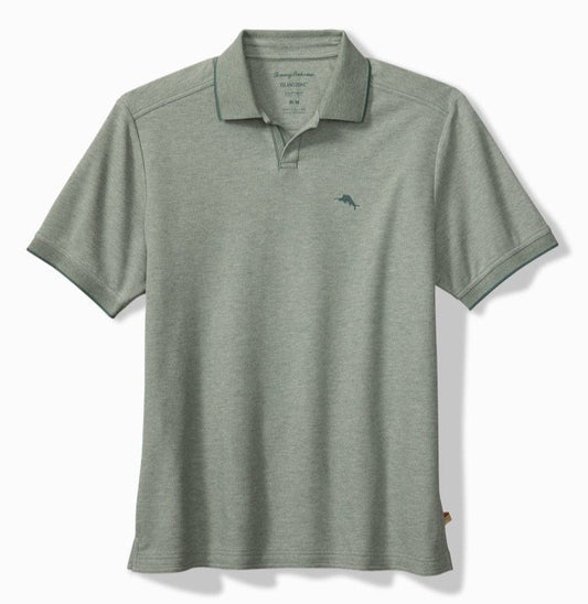 Emfielder Johnny Collar IslandZone® Polo in Dark Spa Heather by Tommy Bahama