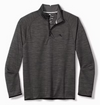 Palm Pro Half-Zip IslandZone Sweatshirt in Black by Tommy Bahama