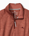 Palm Pro Half-Zip IslandZone Sweatshirt in Dark Terra Cotta by Tommy Bahama