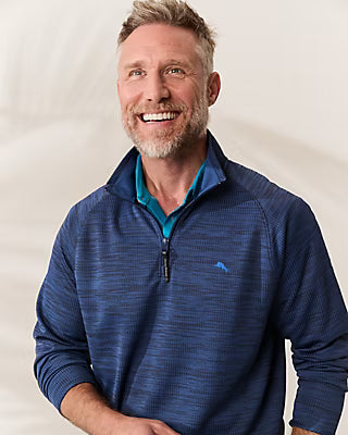 Palm Pro Half-Zip IslandZone Sweatshirt in Maritime by Tommy Bahama