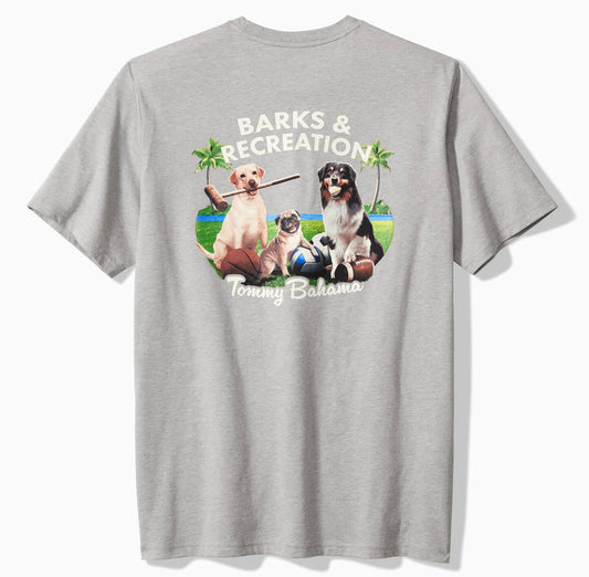 Barks And Recreation T-Shirt in Grey Heather by Tommy Bahama