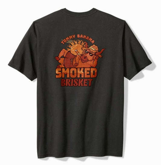 Smoked Brisket Graphic Pocket T-Shirt in Coal by Tommy Bahama