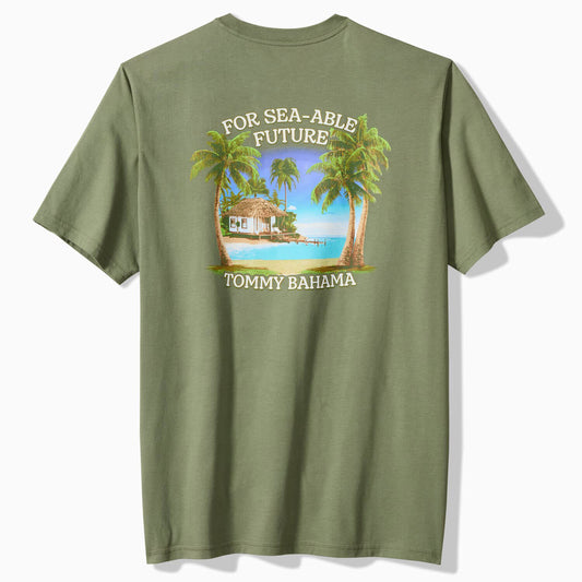 For Sea Able Future T-Shirt in Dusty Sage by Tommy Bahama