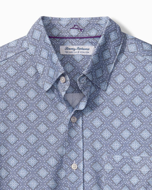 San Lucio Mira Mosaic Stretch Knit Shirt in Eclipse by Tommy Bahama