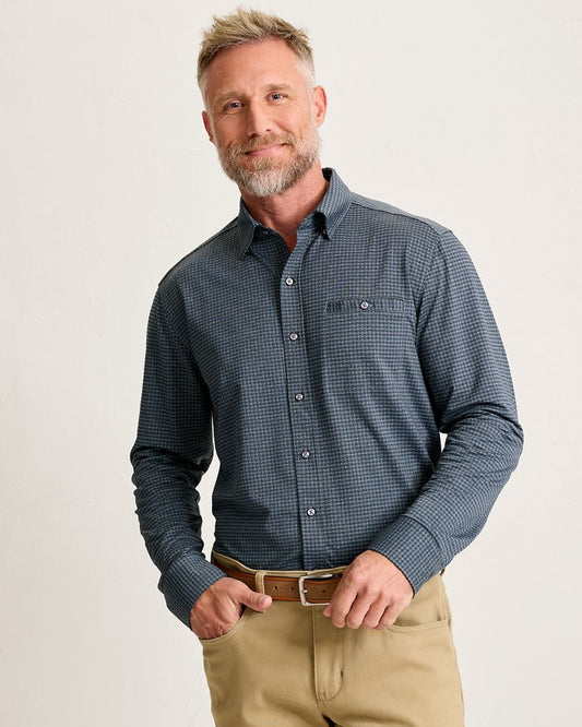 San Sebastian Check IslandZone® Shirt in Bering Blue by Tommy Bahama
