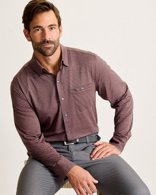 San Sebastian Check IslandZone® Shirt in Pinot Noir by Tommy Bahama