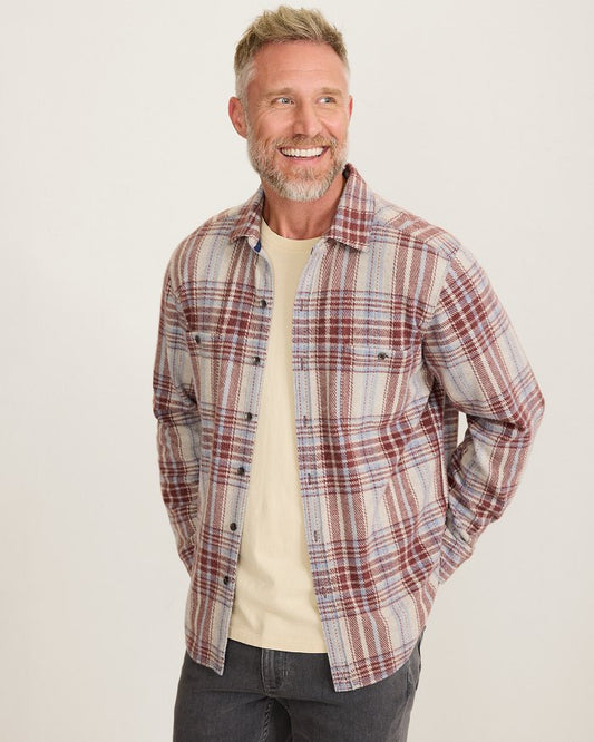 Fireside Santa Fe Stretch Flannel in Warm Mist by Tommy Bahama