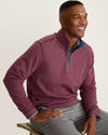 Flipview Half Zip Sweatshirt in Dark Cobalt Heather by Tommy Bahama