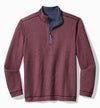 Flipview Half Zip Sweatshirt in Dark Cobalt Heather by Tommy Bahama