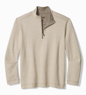 Flipview Half Zip in Cobblestone Heather by Tommy Bahama
