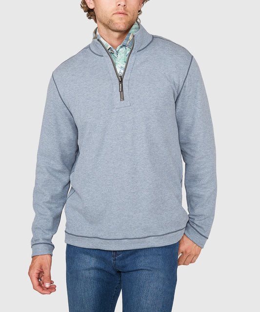 Flipview Half Zip in Blue Muscari Heather by Tommy Bahama