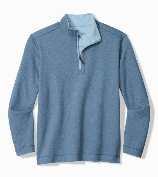 Flipview Half Zip in Blue Muscari Heather by Tommy Bahama