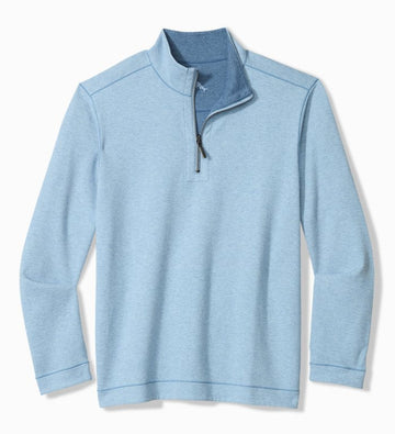 Flipview Half Zip in Blue Muscari Heather by Tommy Bahama