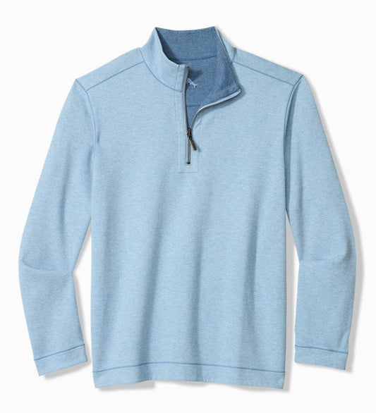 Flipview Half Zip in Blue Muscari Heather by Tommy Bahama