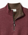 Flipview Half Zip Sweatshirt in Pinot Noir Heather by Tommy Bahama