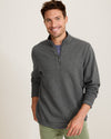 Flipview Half Zip Sweatshirt in Black Heather by Tommy Bahama