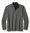 Flipview Half Zip Sweatshirt in Black Heather by Tommy Bahama