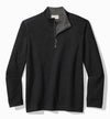 Flipview Half Zip Sweatshirt in Black Heather by Tommy Bahama