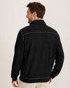 Montego Beach Half-Zip Sweatshirt in Black by Tommy Bahama