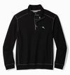 Montego Beach Half-Zip Sweatshirt in Black by Tommy Bahama