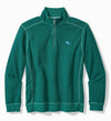 Montego Beach Half-Zip Sweatshirt in Deep Sea Teal by Tommy Bahama