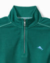 Montego Beach Half-Zip Sweatshirt in Deep Sea Teal by Tommy Bahama