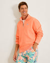 Montego Beach Half-Zip Sweatshirt in Bright Peach by Tommy Bahama