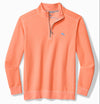 Montego Beach Half-Zip Sweatshirt in Bright Peach by Tommy Bahama