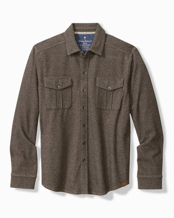 Fireside Coast Stretch Flannel in Wet Clay by Tommy Bahama