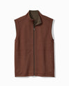 Flipview Reversible Vest in Brownstone Heather by Tommy Bahama