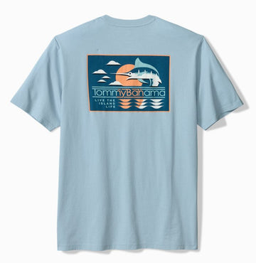 Marlin View Graphic T-Shirt in Silvery Blue by Tommy Bahama