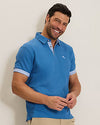 Etched Geo Five O'Clock IslandZone Polo in Bengal Blue by Tommy Bahama