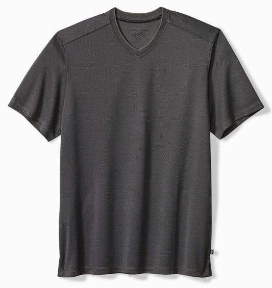 Keyport Diamond V-Neck in Coal by Tommy Bahama