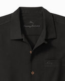 Coastal Breeze Check IslandZone® Camp Shirt in Black by Tommy Bahama