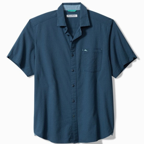 Nova Wave Solid Short-Sleeve Shirt in Captain by Tommy Bahama