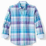 Sarasota Stretch Madras IslandZone® Shirt in Mountain Bluebell by Tommy Bahama