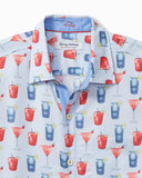 Coconut Point Red, White, and Cheers IslandZone® Camp Shirt in Chambray Blue by Tommy Bahama