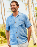 Vine Lines Silk Camp Shirt in Linen Sky by Tommy Bahama