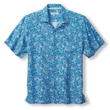High Tide Hibiscus Camp Shirt in Indigo Coast by Tommy Bahama