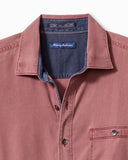 Ocean Wash Twill Long-Sleeve Shirt in Ruby Wine by Tommy Bahama