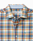 Sarasota Stretch Grenada Check IslandZone Shirt in Dockside Blue by Tommy Bahama