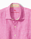 Paradise Breezer Linen Long-Sleeve Shirt in Pink Umbrella by Tommy Bahama