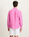 Paradise Breezer Linen Long-Sleeve Shirt in Pink Umbrella by Tommy Bahama