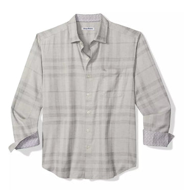 Silver Mist Plaid Shirt in Silver Streak by Tommy Bahama