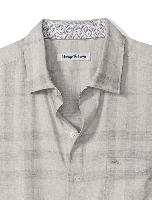 Silver Mist Plaid Shirt in Silver Streak by Tommy Bahama