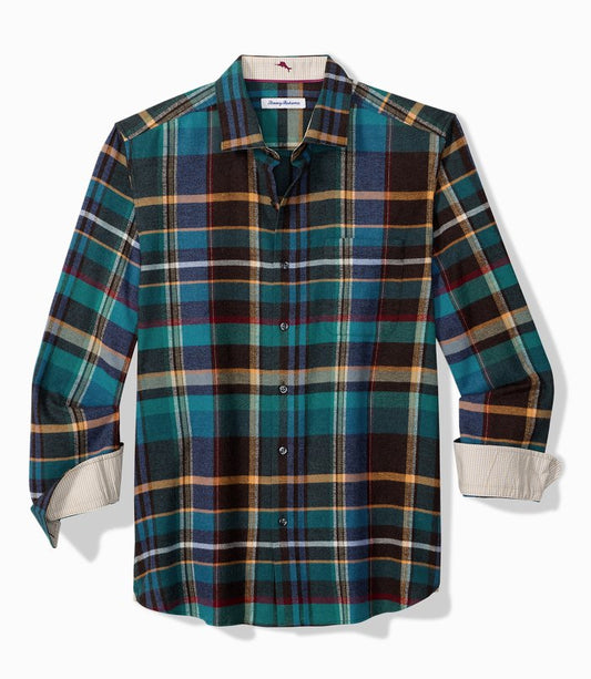 Palonia Plaid Flannel in Ebony by Tommy Bahama